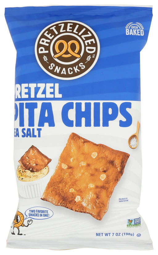 PRETZELIZED SNACKS: Sea Salt Pretzel Pita Chips, 7 oz