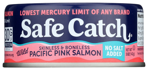 SAFECATCH: Wild Pacific Pink Salmon No Salt Added, 5 oz