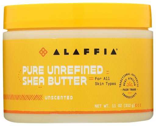 ALAFFIA: Pure Unrefined Shea Butter Unscented, 11 oz