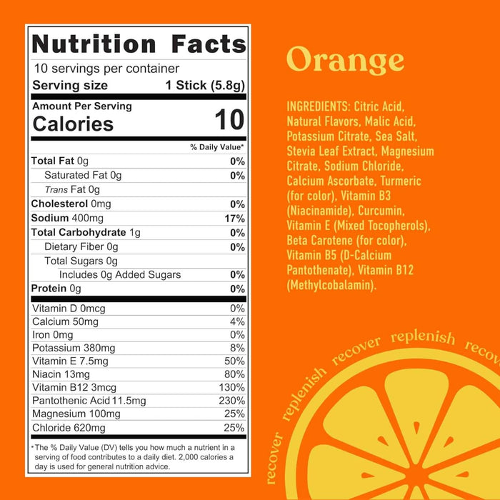 PIRQ: Orange Hydration Drink Mix, 10 pk