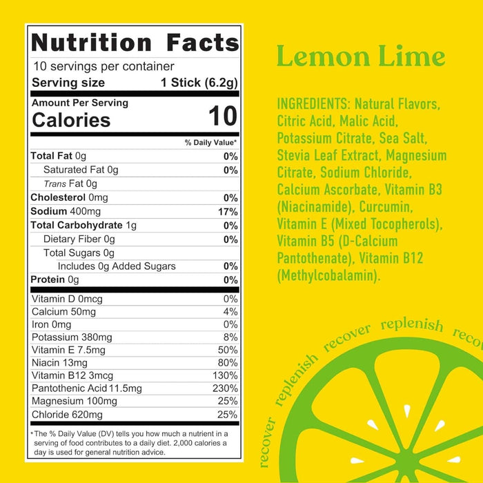 PIRQ: Lemon Lime Hydration Drink Mix, 10 pk