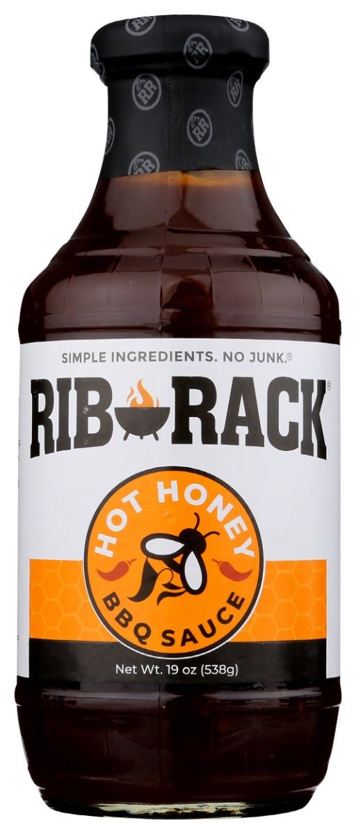 RIB RACK: Hot Honey BBQ Sauce, 19 oz