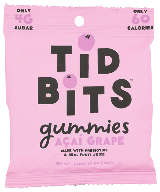 TIDBITS CANDY: Acai Grape Gummies, 1.4 oz