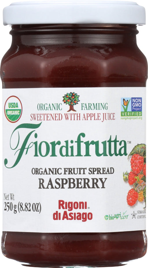 RIGONI: Organic Fruit Spread Raspberry, 8.82 oz