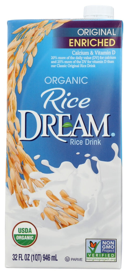 DREAM Ricemilk Original with Calcium &amp; Vitamin D has a delicious, refreshing flavor with a touch of sweetness and it's enriched with Calcium &amp; Vitamin D. It's great tasting dairy-free alternative for all to enjoy as a delicious drink or as a dairy-free alternative to use in recipes.