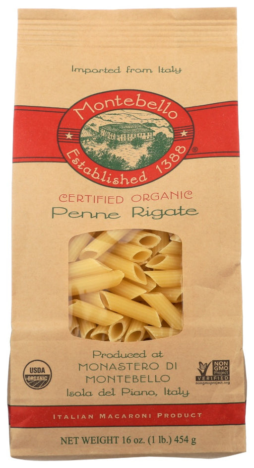 Derived from the Latin word for œfeather or œquill, penne rigate is an angular cut of pasta with ridged sides that hold luscious sauces especially well. Our version of penne pasta is made using durum wheat semolina organically grown on a small cooperative of family farms in the rolling hills overlooking the Adriatic Sea. This Penne Rigate pasta is our cut of choice for pesto, marinara or arrabbiata.