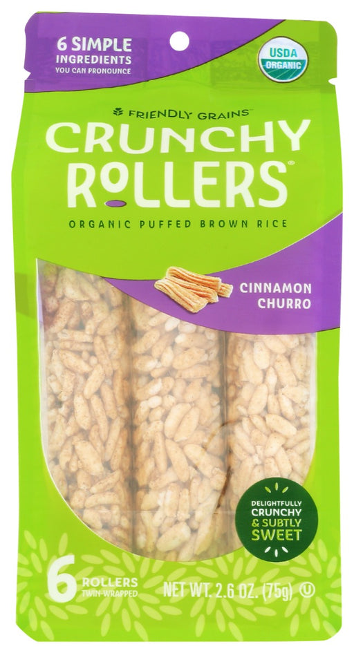 FRIENDLY GRAINS: Crunchy Rollers Cinnamon Churro, 2.6 oz