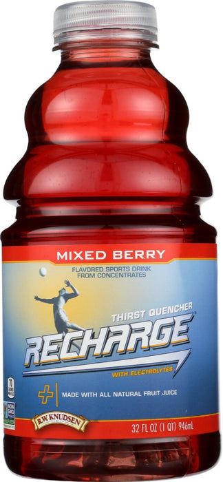 KNUDSEN: Recharge Mixed Berry Flavored Juice Sports Beverage with Electrolytes, 32 fo