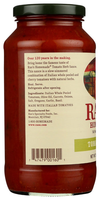 RAOS: Tomato Herb Pasta Sauce, 24 oz