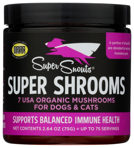 SUPER SNOUTS: Super Shrooms Pet Supplement, 2.64 oz