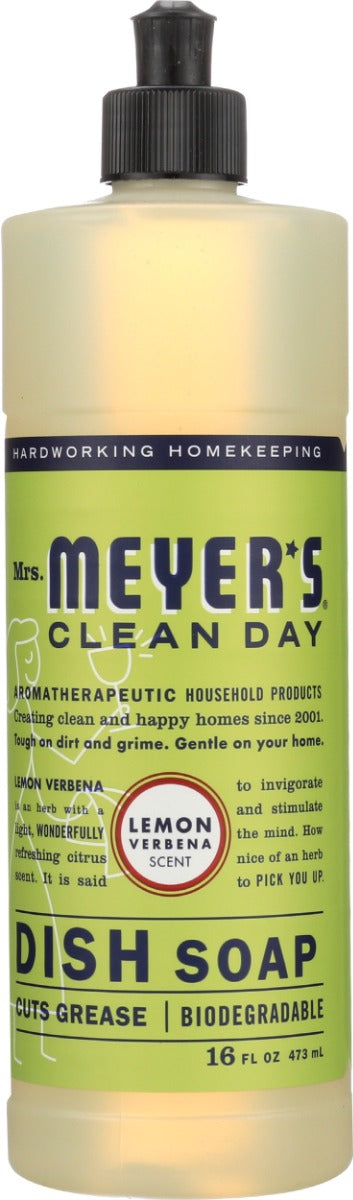 
Cuts through grease while making dishes clean and bright
Biodegradable formula Dish Soap contains plant-derived degreasers to make grease disappear
Mrs. Meyer's products are made with cruelty-free formulas and are Leaping Bunny certified
Garden-fresh Lemon Verbena has a light, refreshingly mild citrus scent
