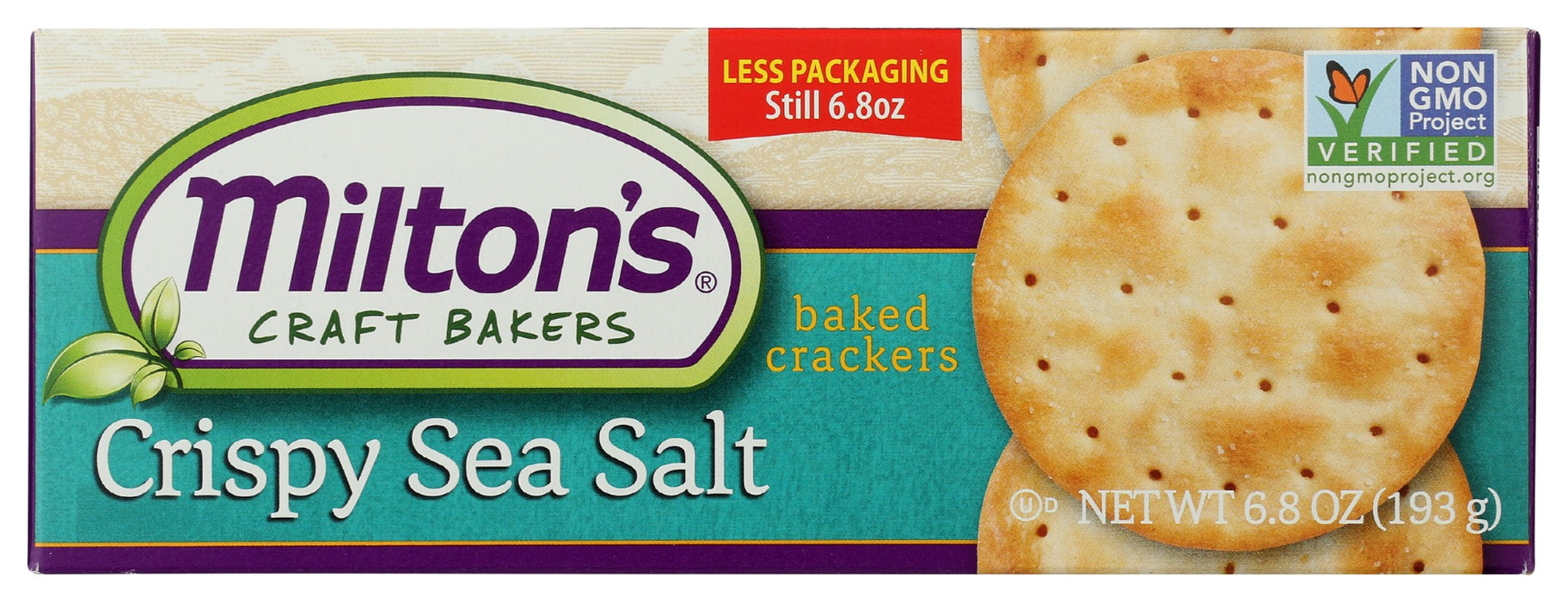 MILTONS: Crispy Sea Salt Gourmet Crackers, 6.8 oz