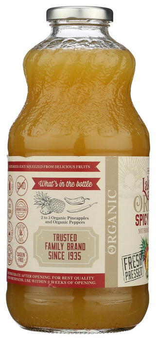 LAKEWOOD: Organic Spicy Pineapple Juice, 32 fo