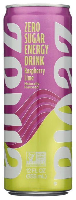 ZEVIA: Raspberry Lime Energy Drink, 12 fo