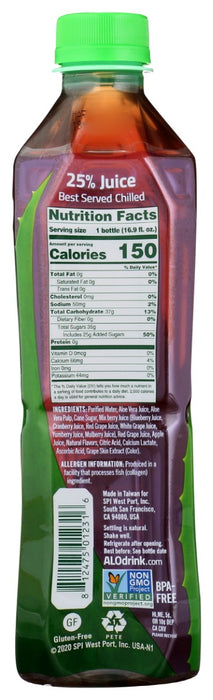 ALO: Spring Aloe Vera Mixed Berries Juice Drink, 16.9 oz