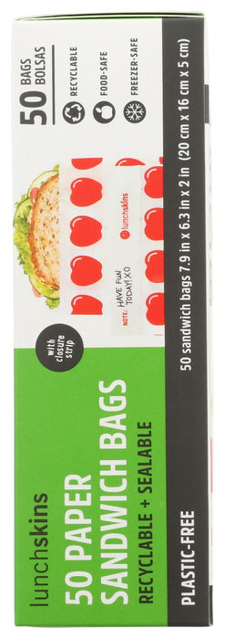 LUNCHSKINS: Recyclable Sandwich Bags Apple, 50 pc