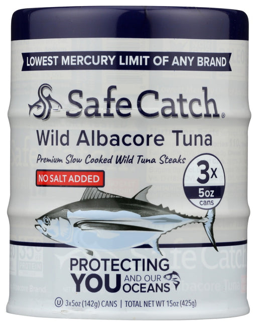 SAFECATCH: Wild Albacore Tuna No Salt Added, 15 oz