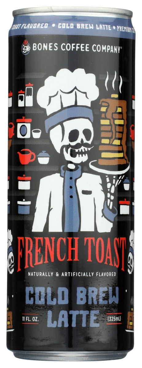 BONES COFFEE COMPANY: French Toast Cold Brew Latte Coffee, 11 fo