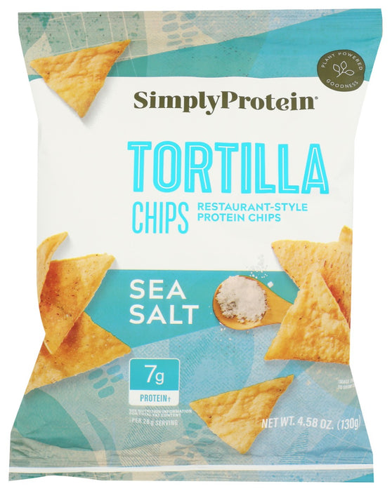 SIMPLYPROTEIN: Sea Salt Tortilla Chips, 4.58 oz