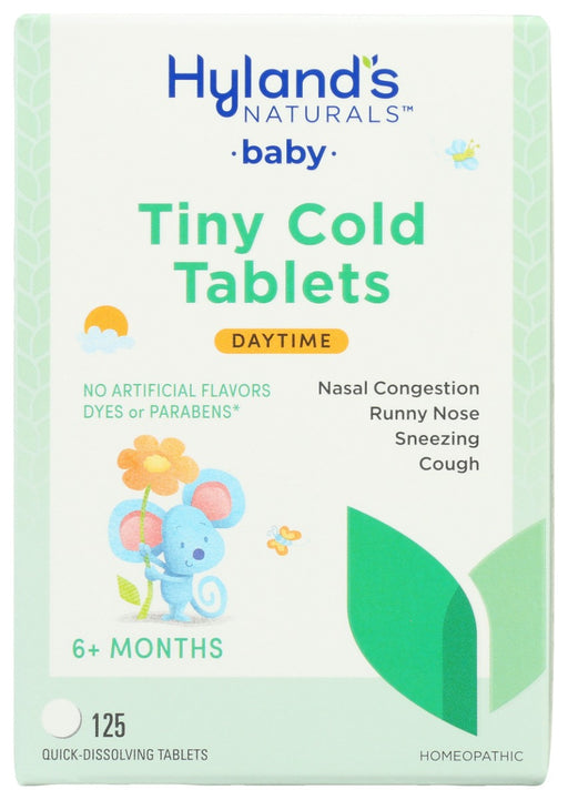 With their brand new little immune system, babies are vulnerable to colds. These soothing tablets help ease their head-clogging symptoms with effective natural active ingredients, so they can get back to focusing on exploring the world around them.
Temporarily relieves symptoms of common cold in children, including: runny nose or eyes, nasal congestion, headache, sneezing, cough.