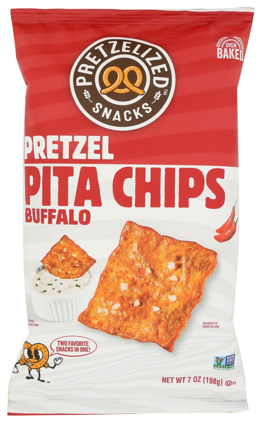 PRETZELIZED SNACKS: Buffalo Pretzel Pita Chips, 7 oz