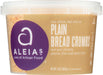 ALEIAS: Gluten Free Plain Bread Crumbs, 13 oz