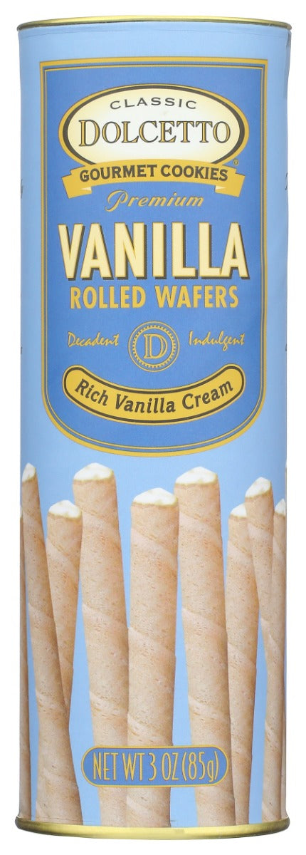 DOLCETTO: Wafer Rolls Vanilla, 3 oz