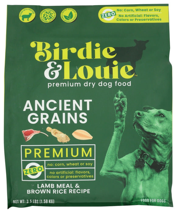 BIRDIE & LOUIE: Lamb Meal and Brown Rice Dry Dog Food, 3.5 lb