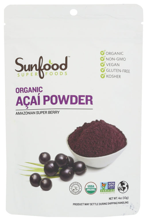 SUNFOOD SUPERFOODS: Acai Powder Organic, 4 oz