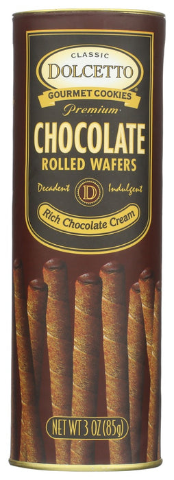 DOLCETTO: Wafer Rolls Chocolate, 3 oz