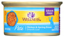 WELLNESS: Complete Health Pate Chicken and Herring Dinner Cat Food, 3 oz