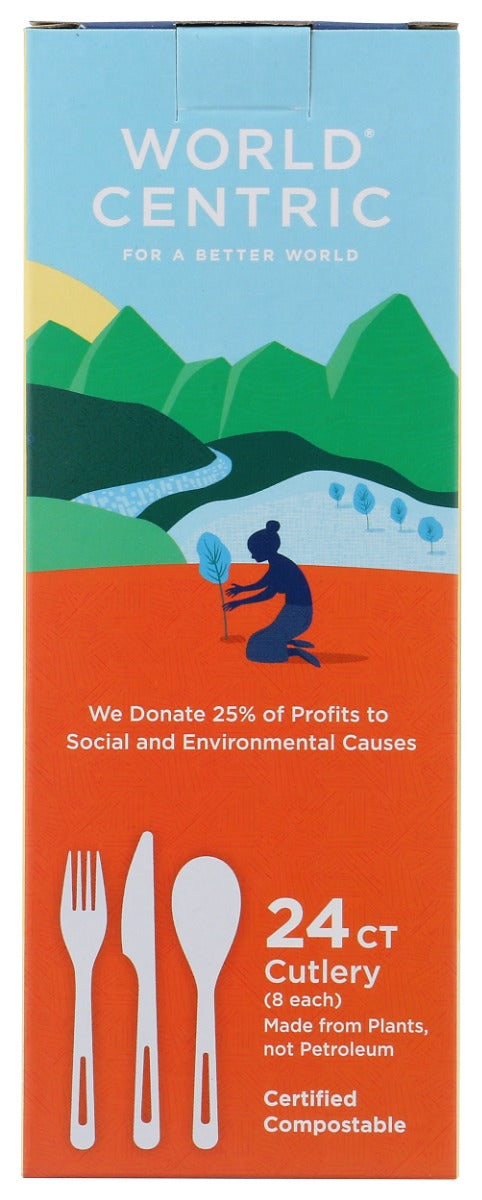 The utensils may be washed in a dishwasher for reuse. These utensils are certified compostable in a commercial facility, which may not exist in your area. *The teardrop-shaped opening in the handle of our cutlery is a trademark of World Centric.®