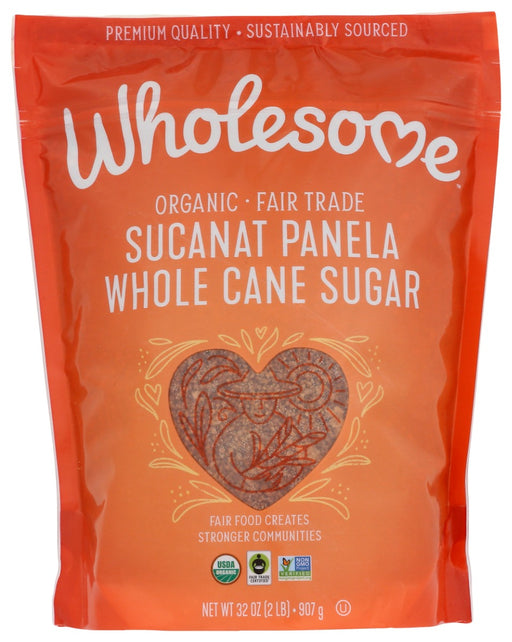 WHOLESOME: Sucanat Panela Whole Cane Sugar, 32 oz