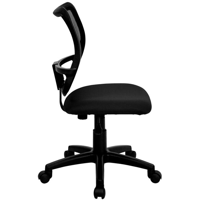 Mid-Back Black Mesh Swivel Task Office Chair