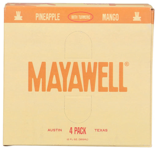 MAYAWELL: Pineapple Mango Prebiotic Soda 4Pk, 48 fo