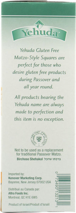 YEHUDA: Fiber Enriched Matzo Style Squares, 10.5 oz