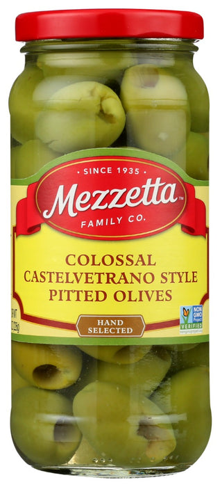 MEZZETTA: Colossal Castelvetrano Style Pitted Olives, 8 oz