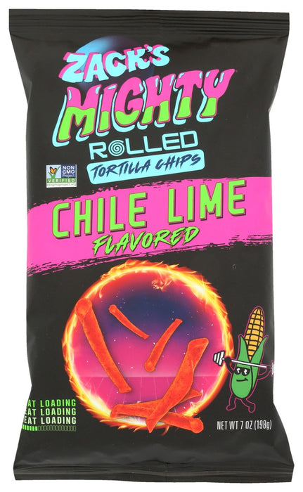 ZACKS MIGHTY: Chile Lime Rolled Tortilla Chips, 7 oz