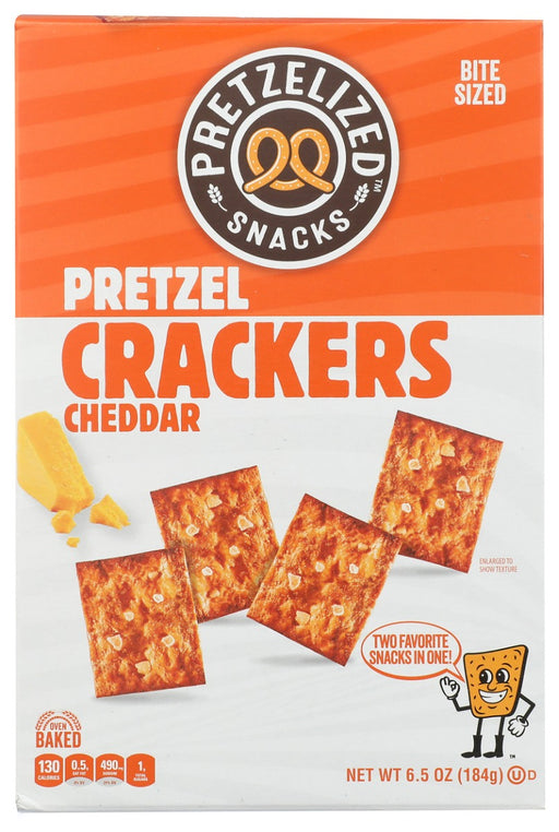 PRETZELIZED SNACKS: Cheddar Pretzel Crackers, 6.5 oz