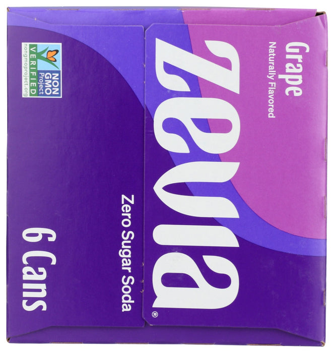 ZEVIA: Grape Soda 6Pk, 72 fo