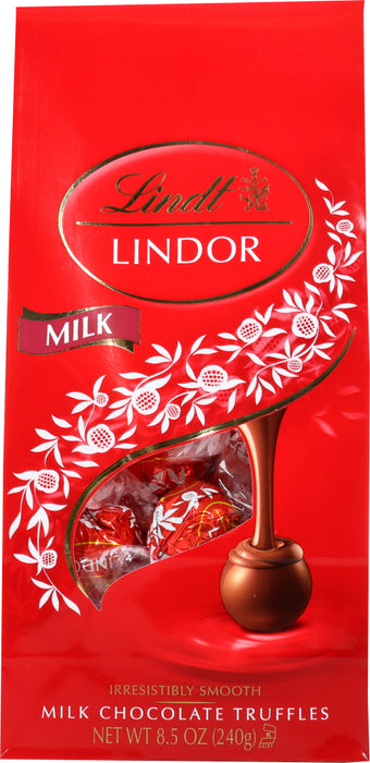 LINDT: Truffle Lindor Milk Chocolate Bag, 8.5 oz