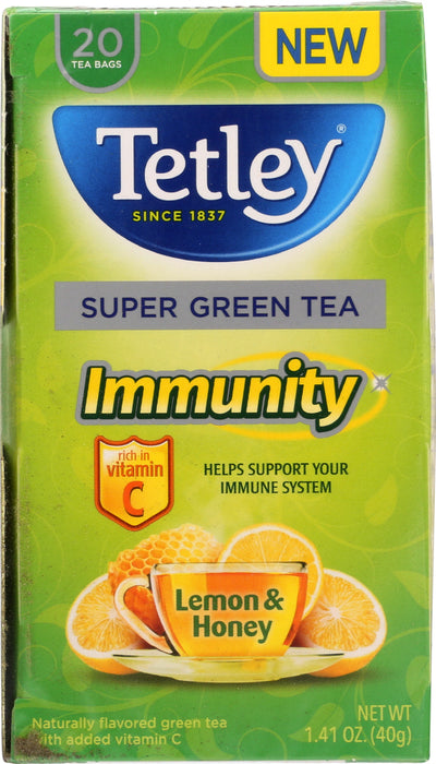 TETLEY: Tea Green Lemon Honey, 1.41 oz