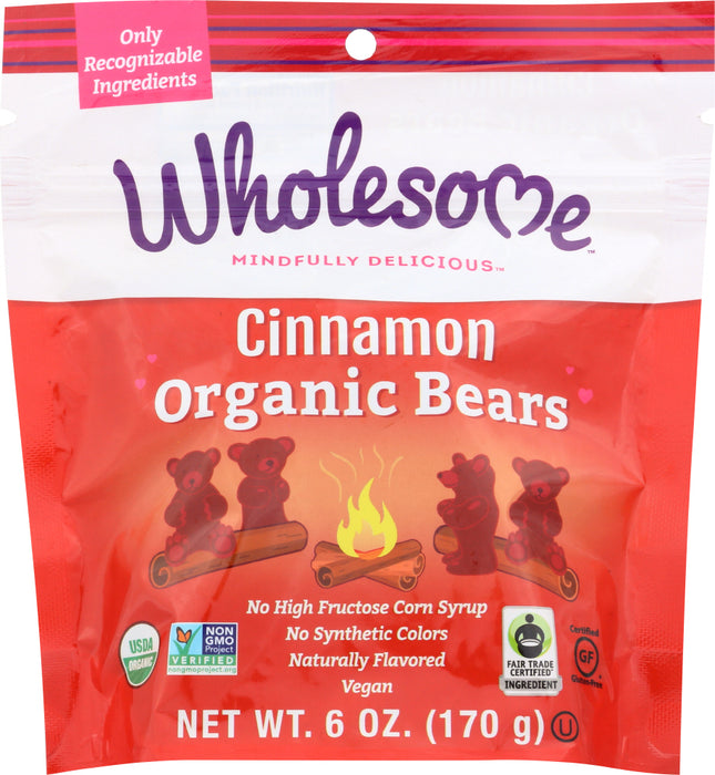 WHOLESOME: Cinnamon Organic Bears, 6 Oz