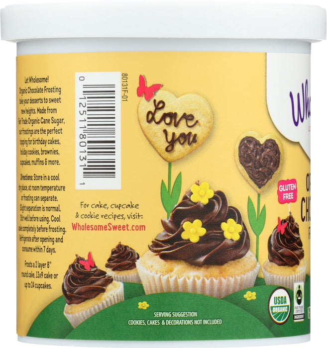 WHOLESOME SWEETENERS: Organic Chocolate Frosting, 12.5 Oz