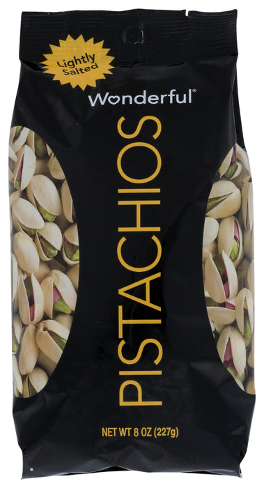 WONDERFUL PISTACHIOS: Lightly Salted Pistachios, 8 oz