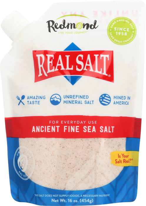 REDMOND: Real Salt Fine Refill Pouch, 16 oz