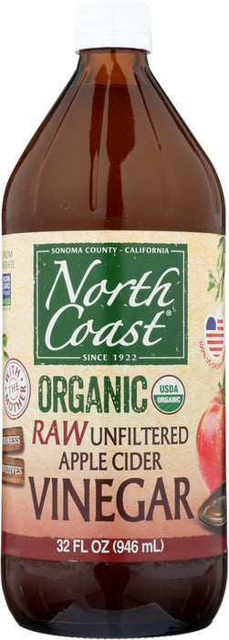 NORTH COAST: Apple Cider Vinegar Raw, 32 oz