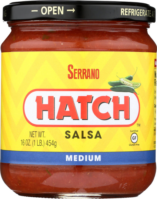 HATCH: Serrano Salsa Medium, 16 oz - No Brand For Less 