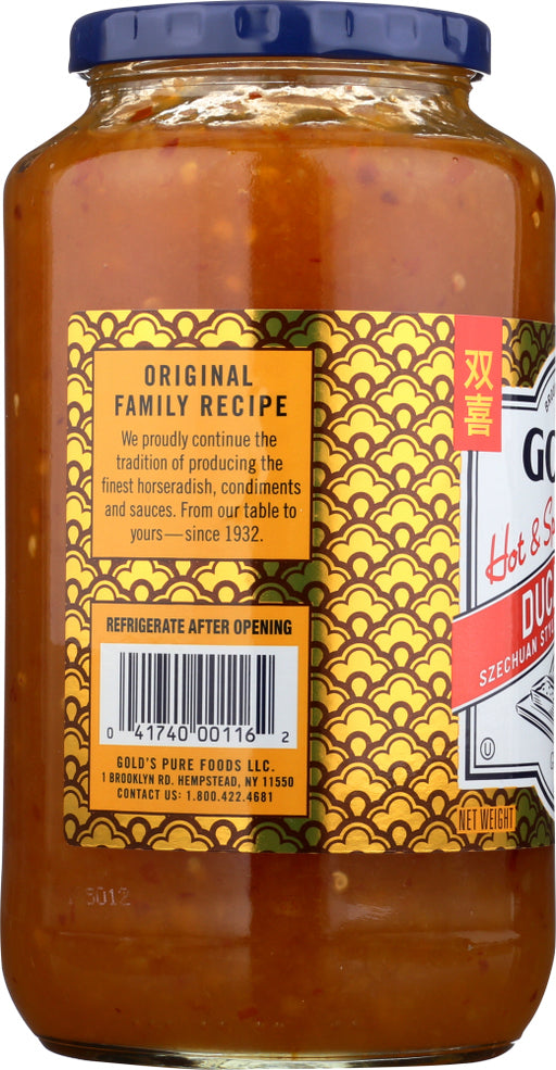 GOLDS: Hot & Spicy Duck Sauce Szechuan Style, 40 oz - No Brand For Less 