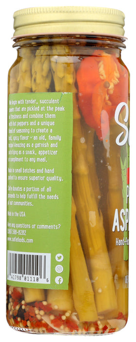 SAFIE: Asparagus Pickled Hot Spicy, 16 oz